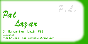 pal lazar business card