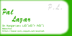 pal lazar business card